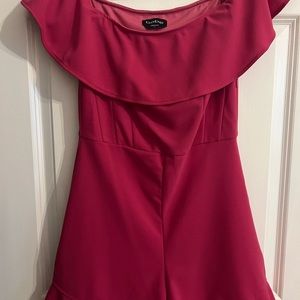 Bebe hot pink Romper size small